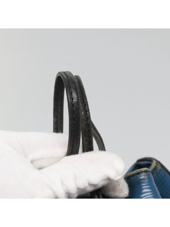 Authentic LOUIS VUITTON Epi Petit Noe Shoulder Bag Bicolor Black Blue M44152 - Picture 2 of 16